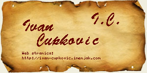 Ivan Čupković vizit kartica
